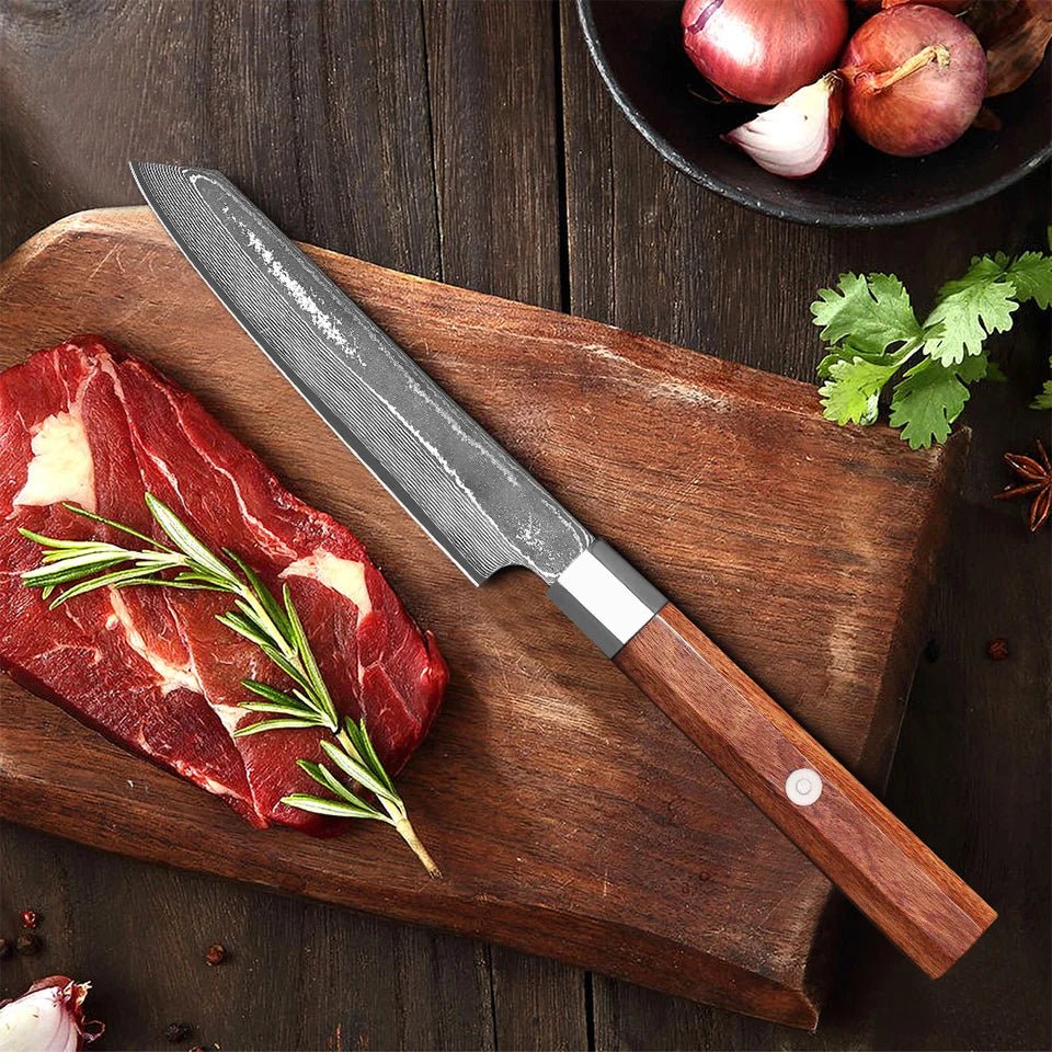 Mostodozo Japanese Kiritsuke Chef Knife 67-Layer Damascus Steel