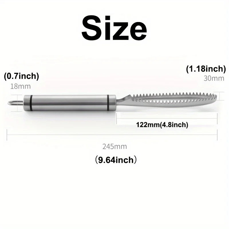 Stainless Steel Fish Scale Cleaner Scraper Scale Peeler