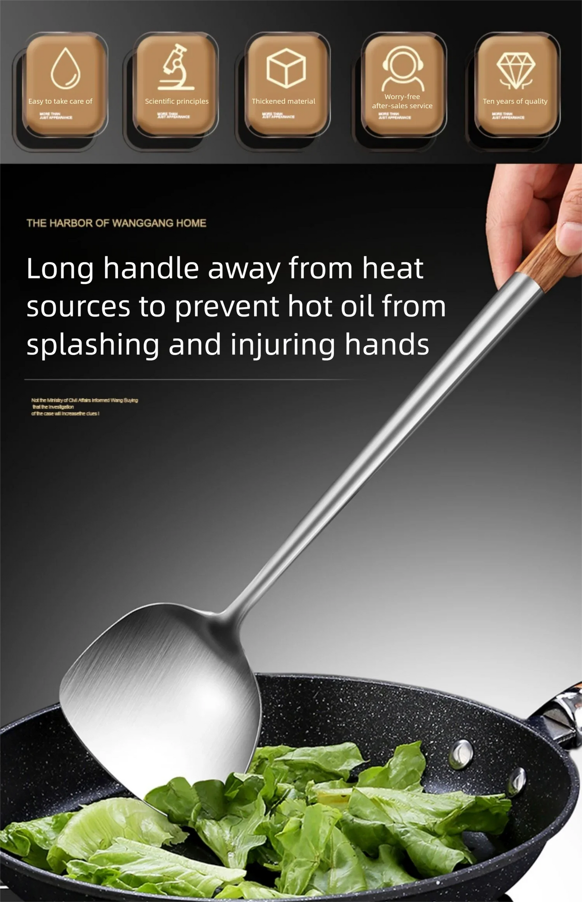 Utensils Wok Spatula Iron Ladle Spatula Stainless Steel