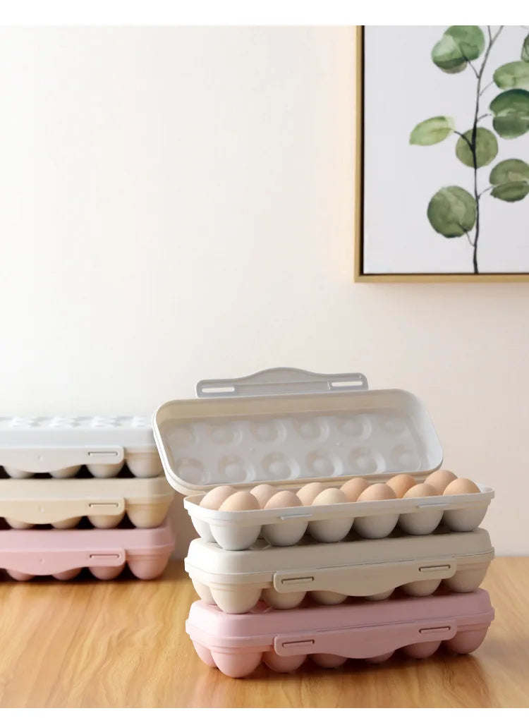 Egg Storage Box Refrigerator Plastic Airtight Fresh Keeping