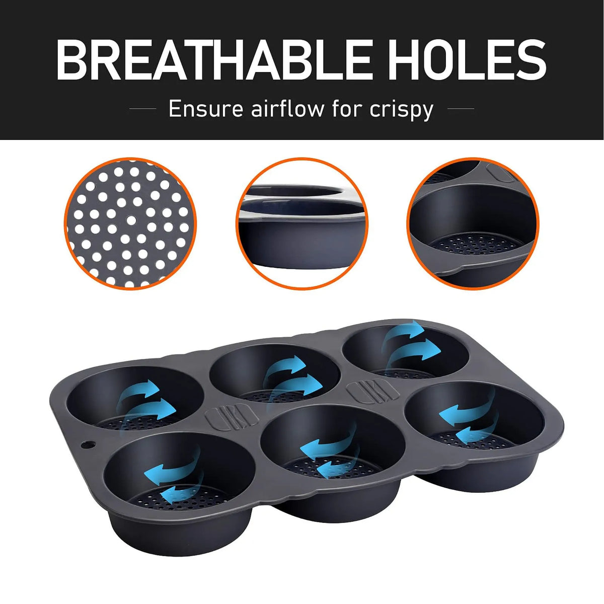 Cavity Hamburger Bun Mold Pan Foldable Reusable Bread