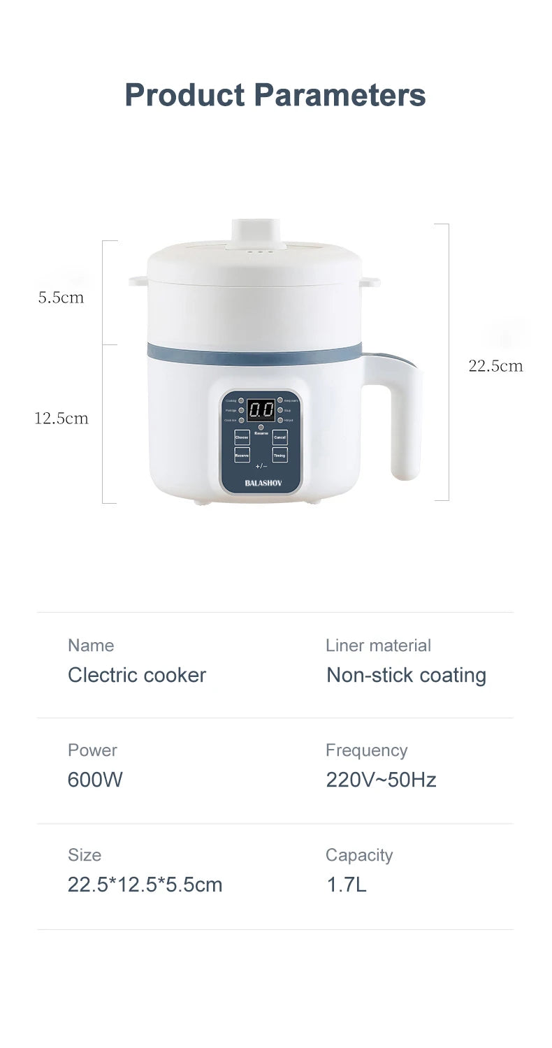 Electric Rice Cooker 110v/220v Multi Cooker Double Layer