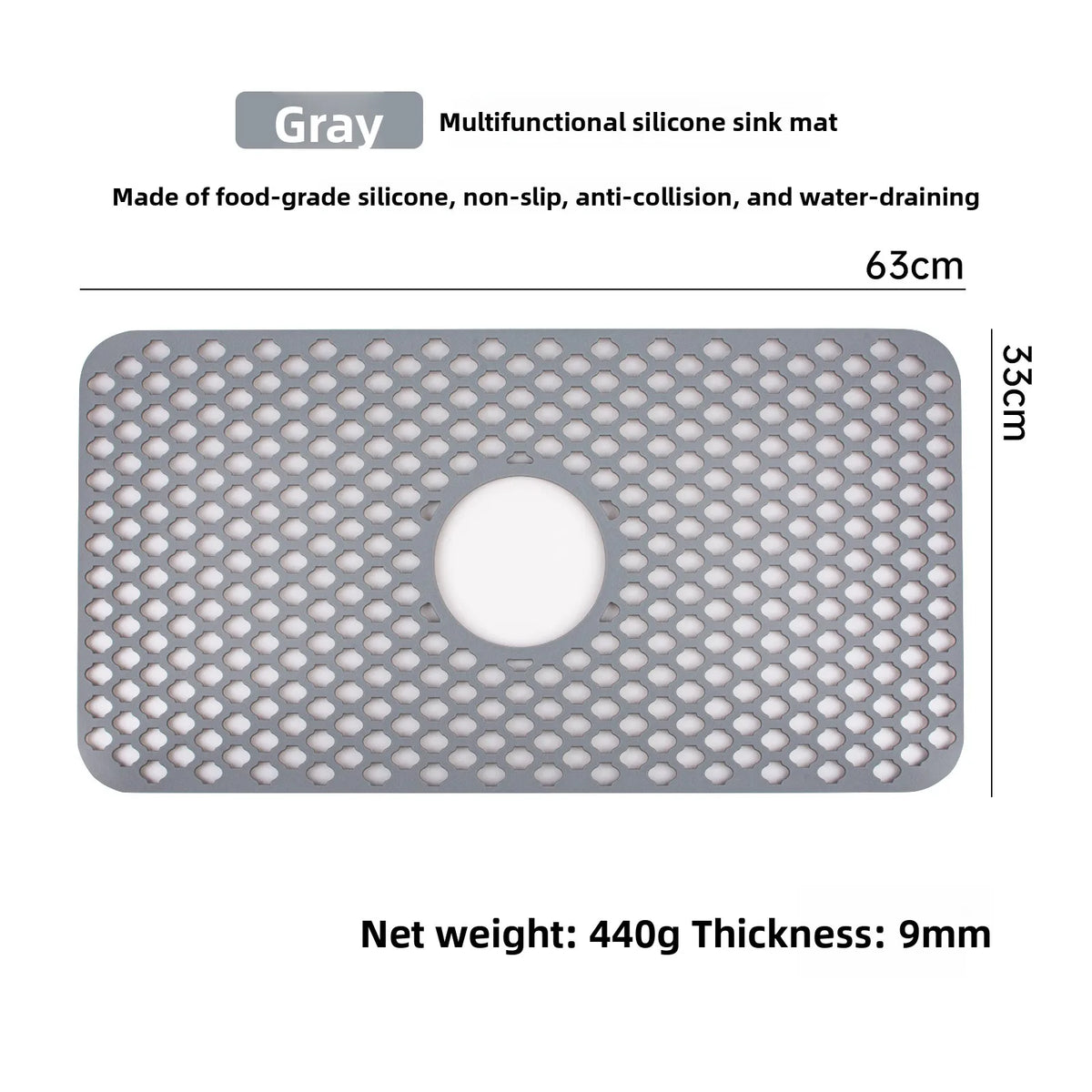 Sink Silicone Mat Anti-Scratch Honeycomb Pad Dishwashing Basin