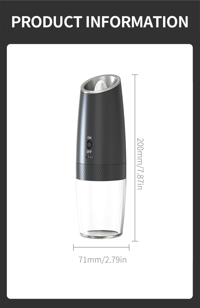 Usb Rechargeable Electric Salt Pepper Grinder Adjustable