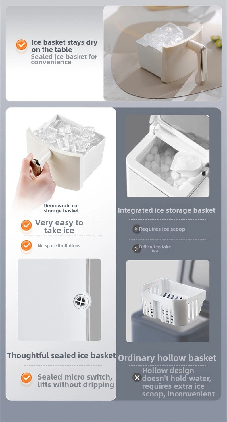 Mini Ice Maker Machine Dorm Student Automatic Ice