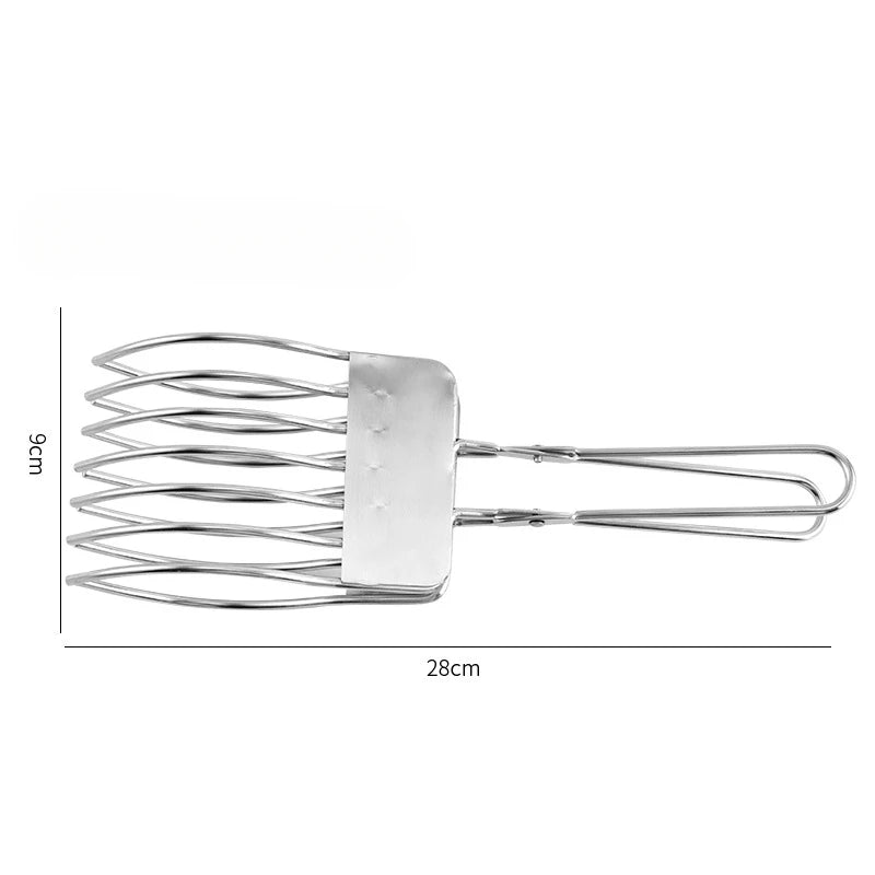 Stainless Steel Roast Beef Cutting Tongs Meat Bread