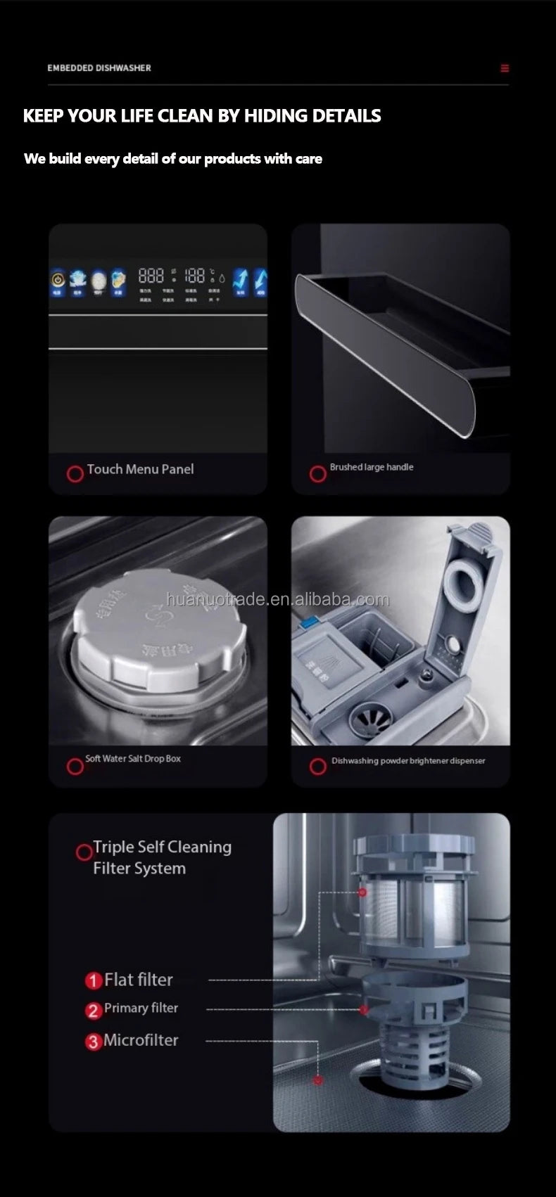 Built-In Dishwasher China Factory Supply High Quality Dishwasher