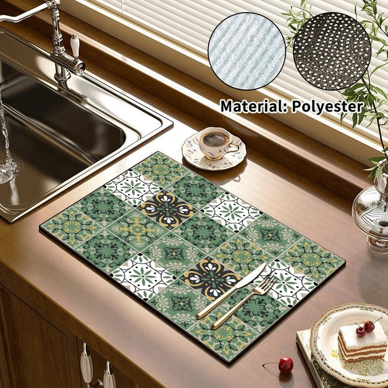 Dish Drying Mat Super Absorbent Draining Mat Large