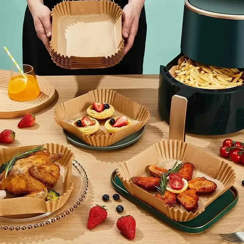 Disposable Air Fryer Paper Square Airfryer Baking Paper