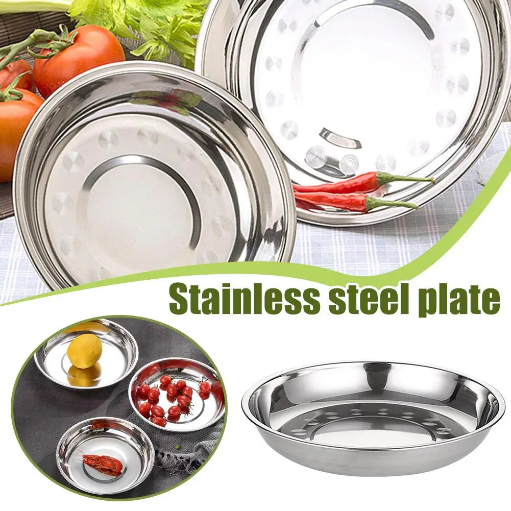 Stainless Steel Plate Oval Fish Dish Dinner Dessert
