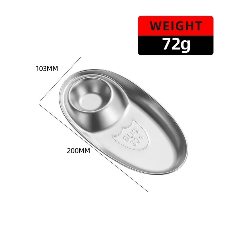 304 Stainless Steel Dinner Tray Lunch Container Snack
