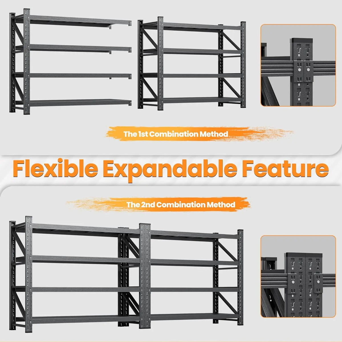79 Garage Shelving Heavy Duty 7000lbs Metal Storage