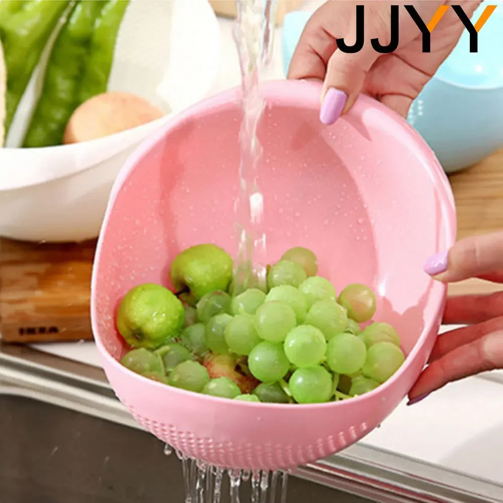 Sink Drainer Plastic Colander Handle Rice Strainer Bowl