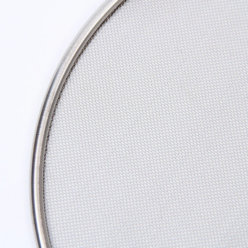 Stainless Splatter Screen Mesh Pot Cover Silver Oil
