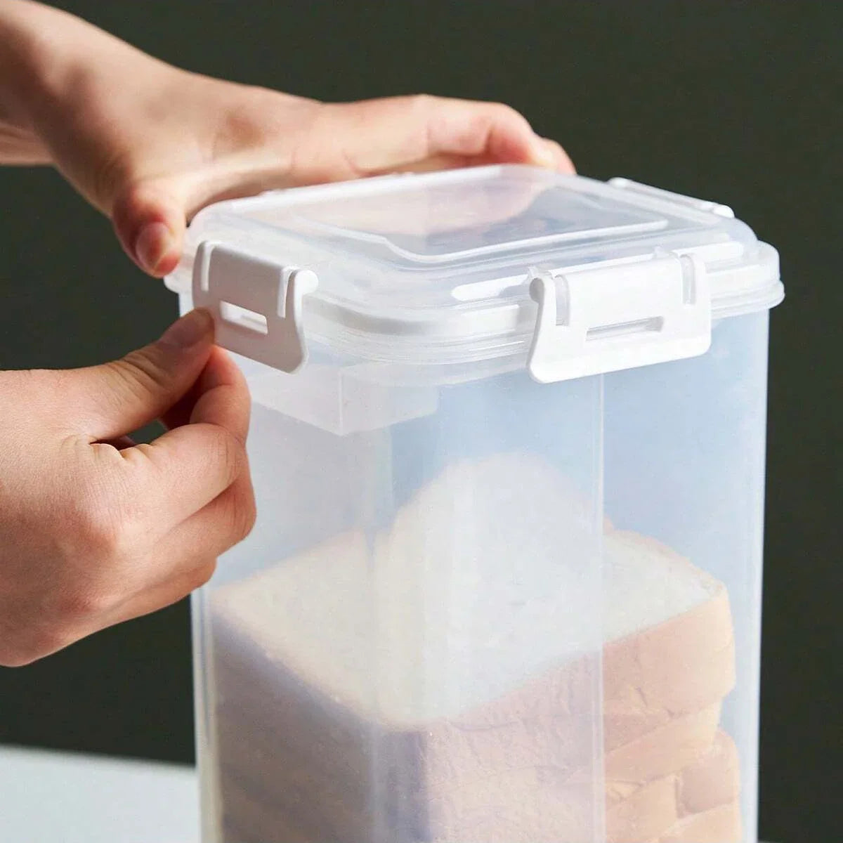 Bread Loaf Container Clear Airtight Bread Box Lid