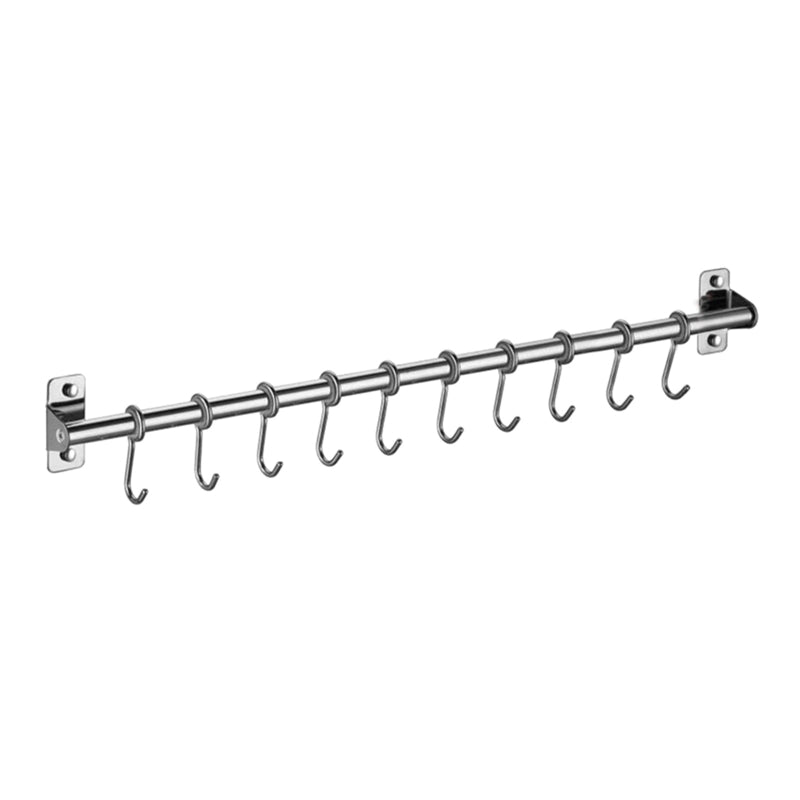 Wall Mounted Utensil Rack Stainless Steel Hanging Rail