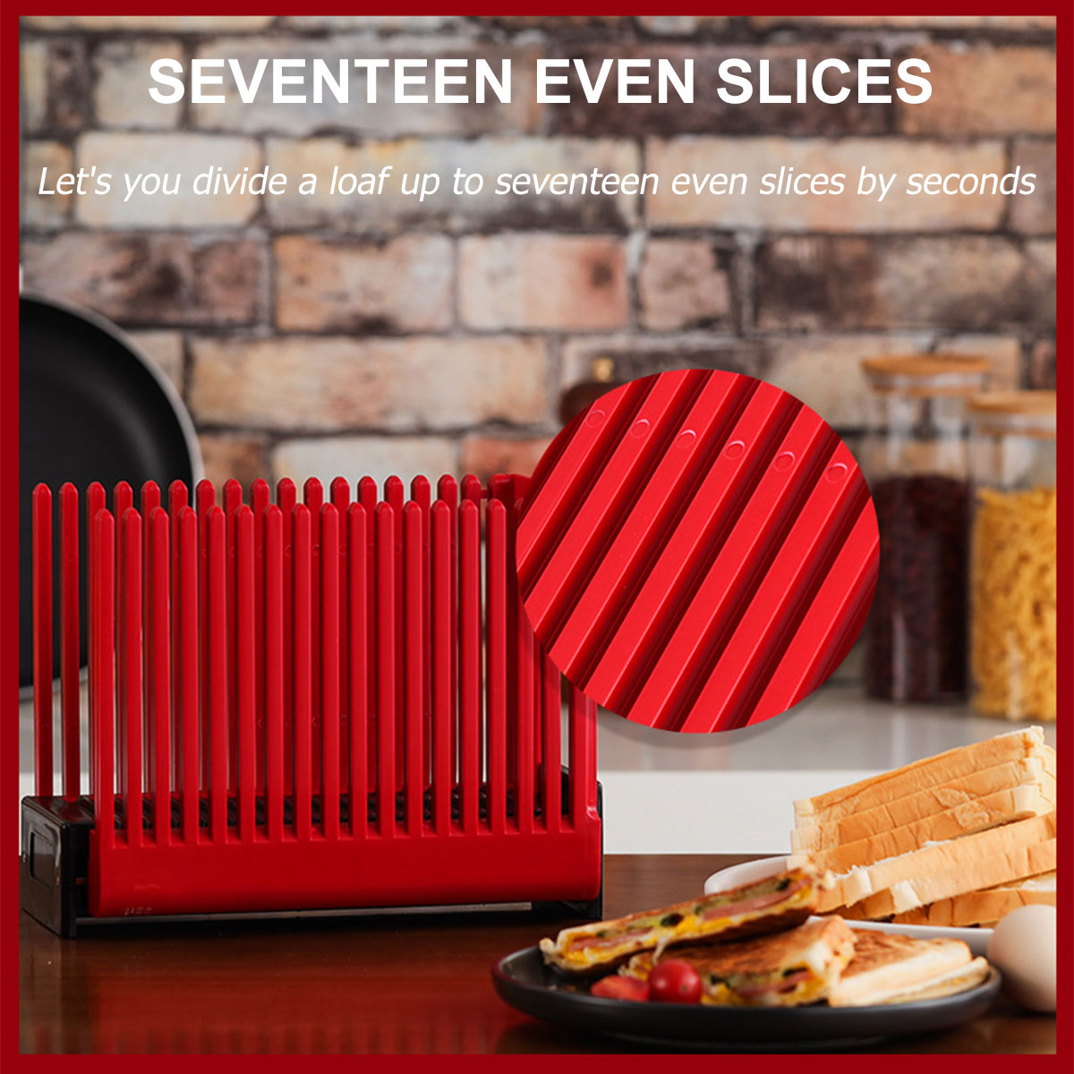 Rectangle Bread Slicer Cutter Mold Toast Loaf Cutting