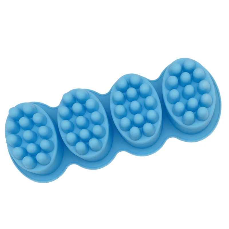 -Cavities Silicone Massage Soap Mold Oval Candy Making