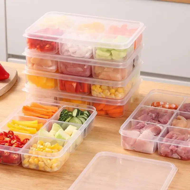 Transparent Grids Storage Box Refrigerator Large Capacity