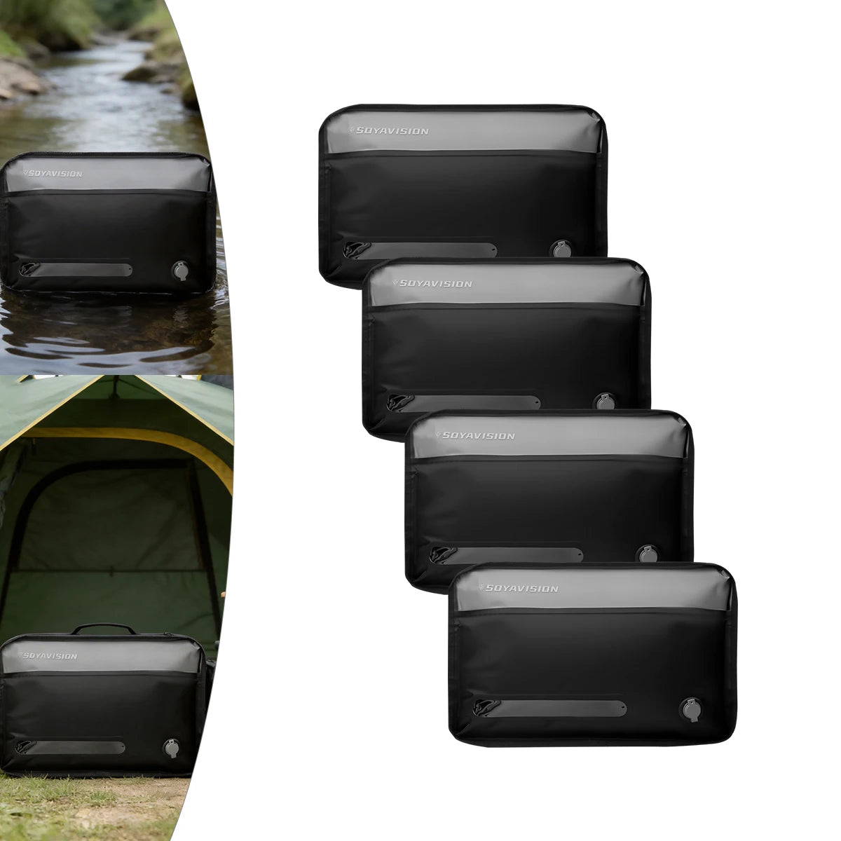 Black Large Waterproof Travel Vacuum Bag Reusable Storage