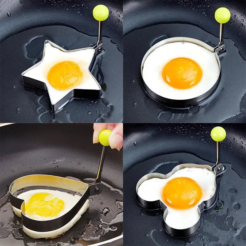 1-5pcs Stainless Steel Fried Egg Shaper Pancake Ring