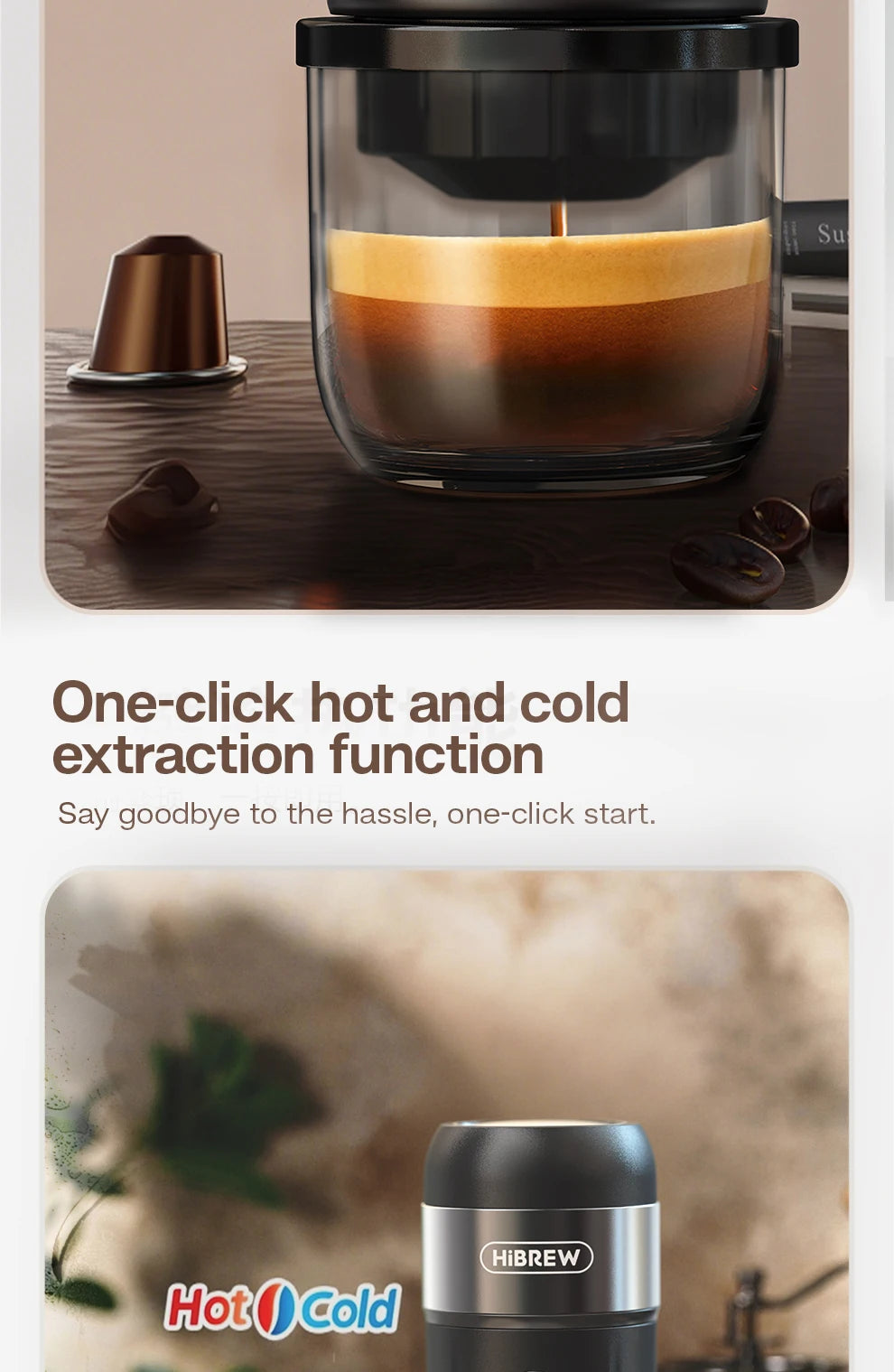 Hibrew Coffee Machine Expresso Coffee Maker Fit Nexpresso