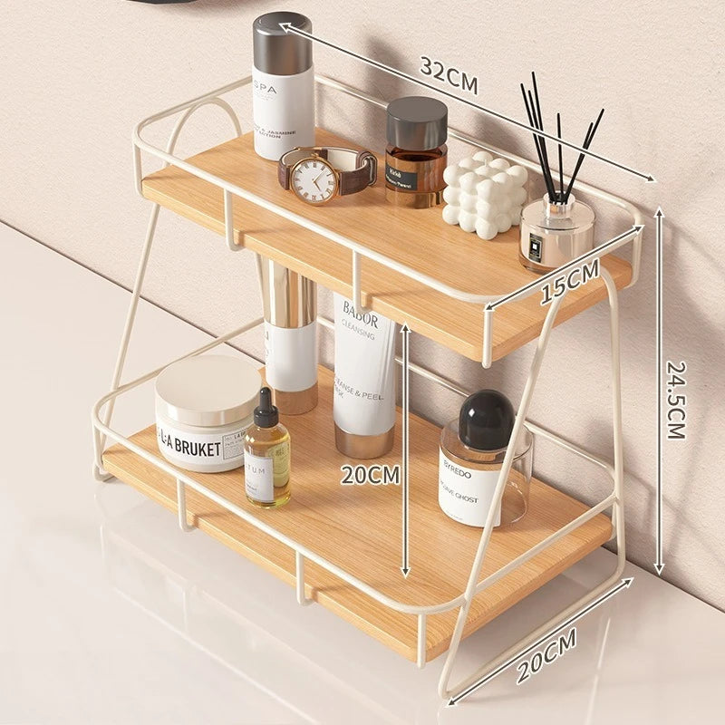 Bathroom Counter Organizer Tier Cup Riser Stand Display