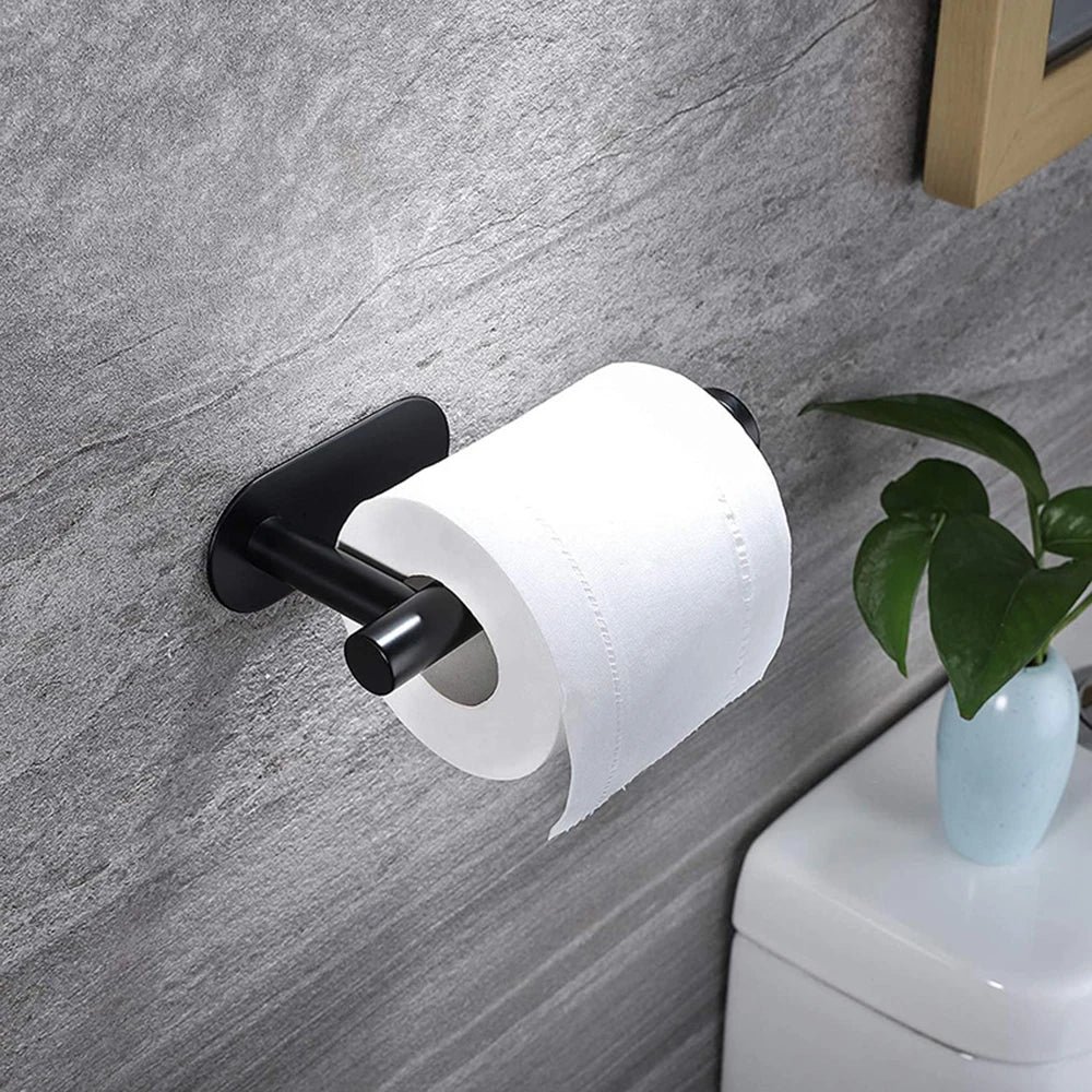 1/2pcs Paper Towel Holder Toilet Paper Holder Adhesive