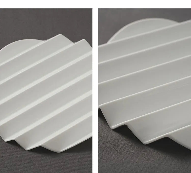 Ceramic Partition Dessert Plate Dish-Setting Of Supramolecular