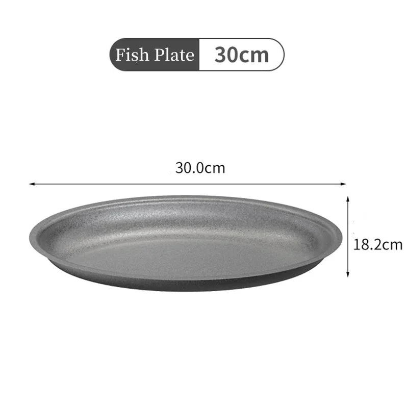 304 Stainless Steel Dining Plate Oval Bone Dish