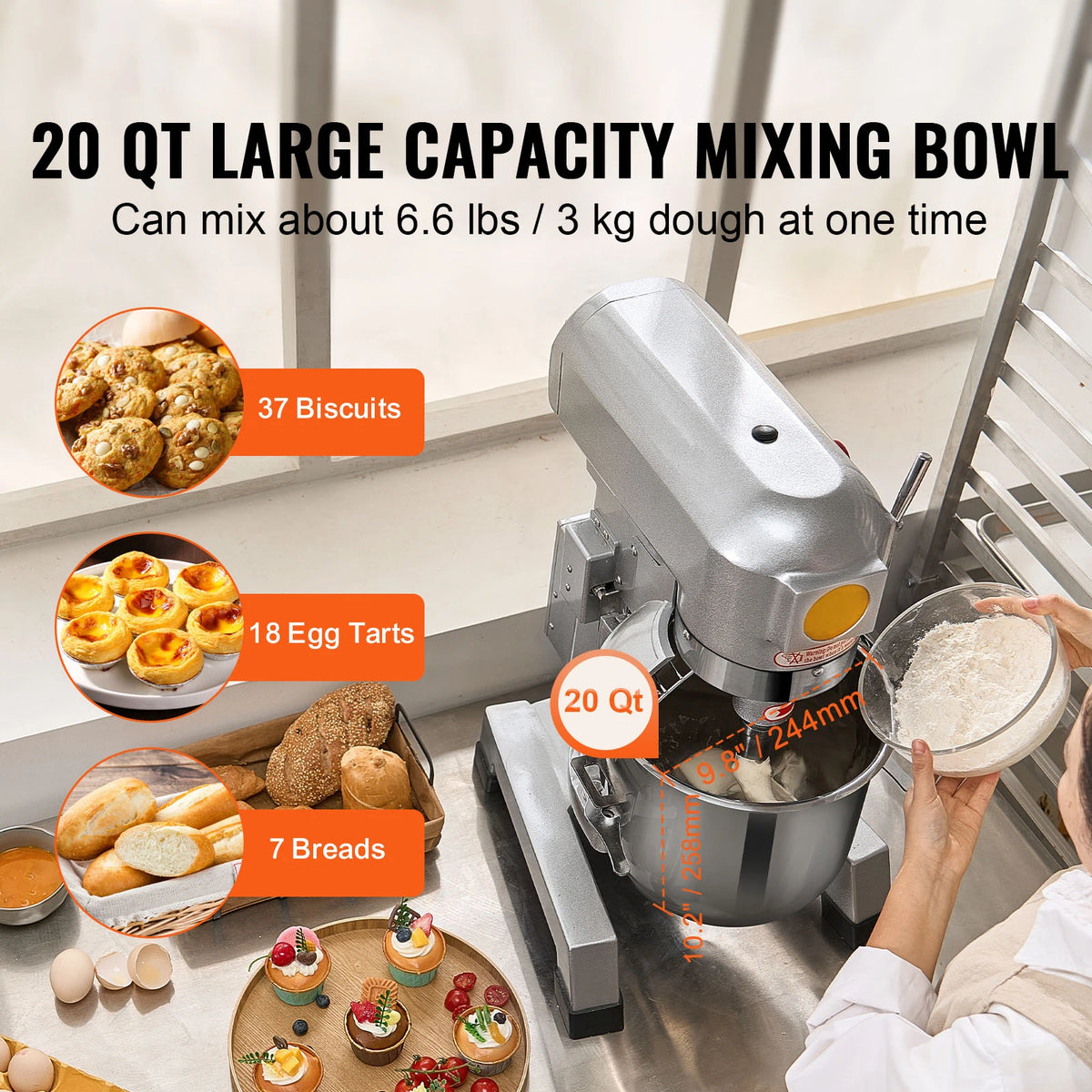 Succebuy Commercial Food Mixer Commercial Stand Mixer Speeds