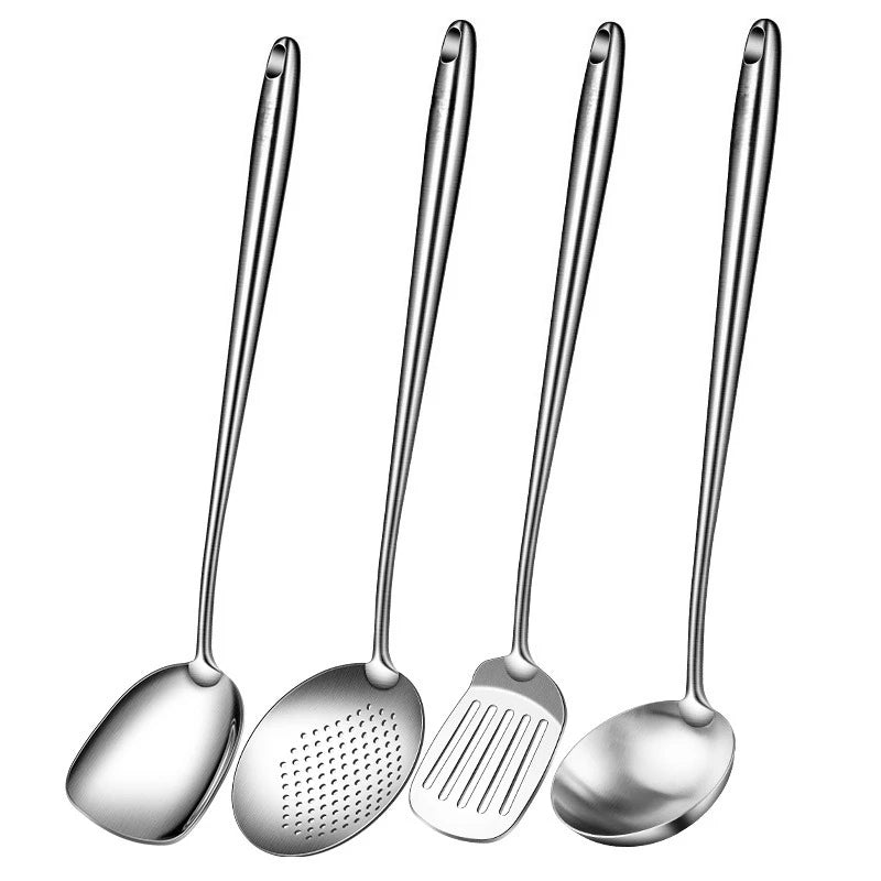 Utensils Food Stainless Steel Wok Spatula Ladle Skimmer