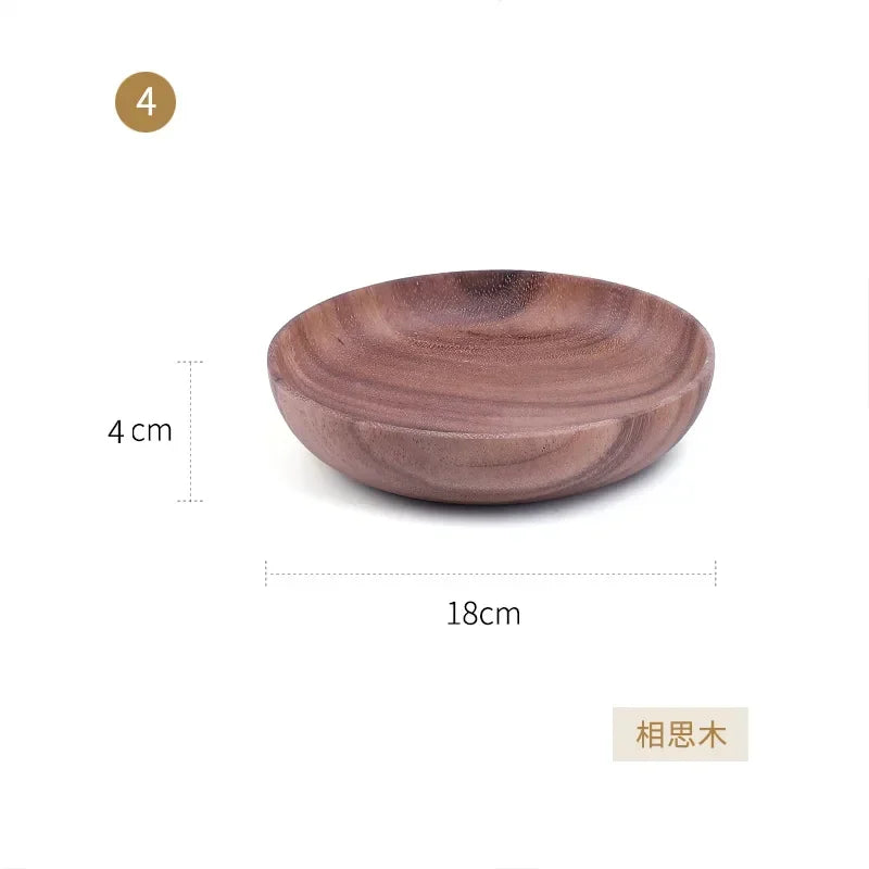 Wood Round Fruit Dish Dim Sum Fruit Salad