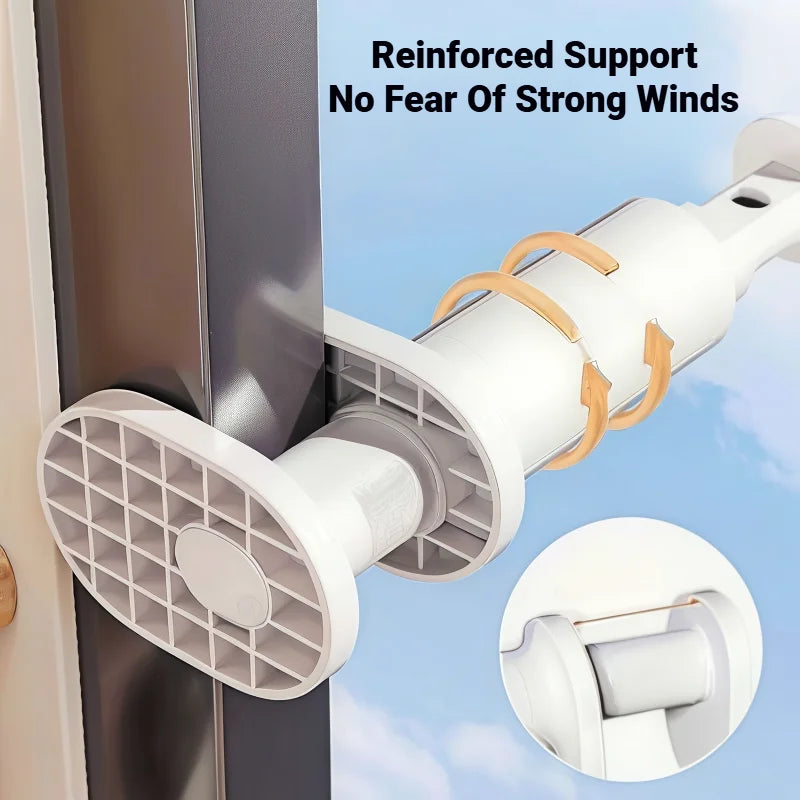 Retractable Clothes Drying Rack Folding Balcony Drying Pole