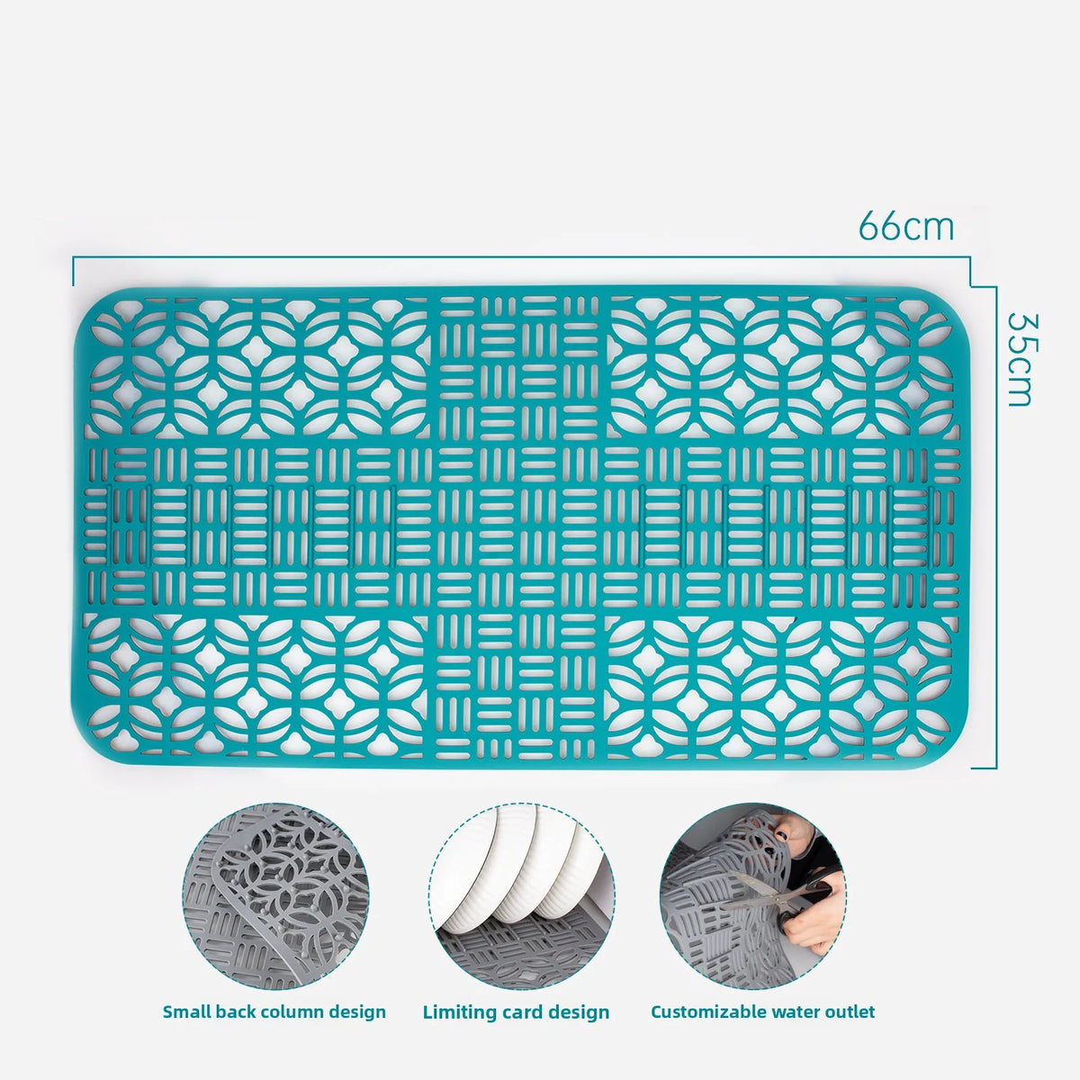 Sink Silicone Mat Anti-Scratch Honeycomb Pad Dishwashing Basin