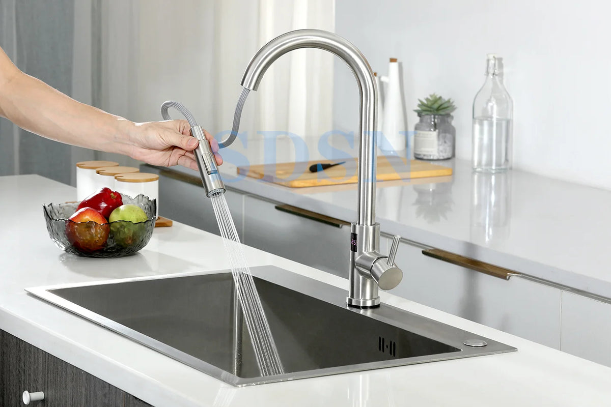 Digital Touch On Faucet 304 Stainless Steel Cold
