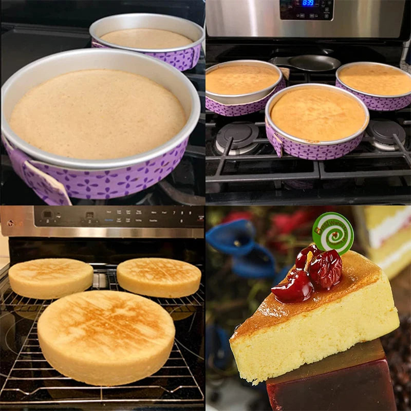 Lmetjma Bake Even Strip Cake Pan Dampen Strips