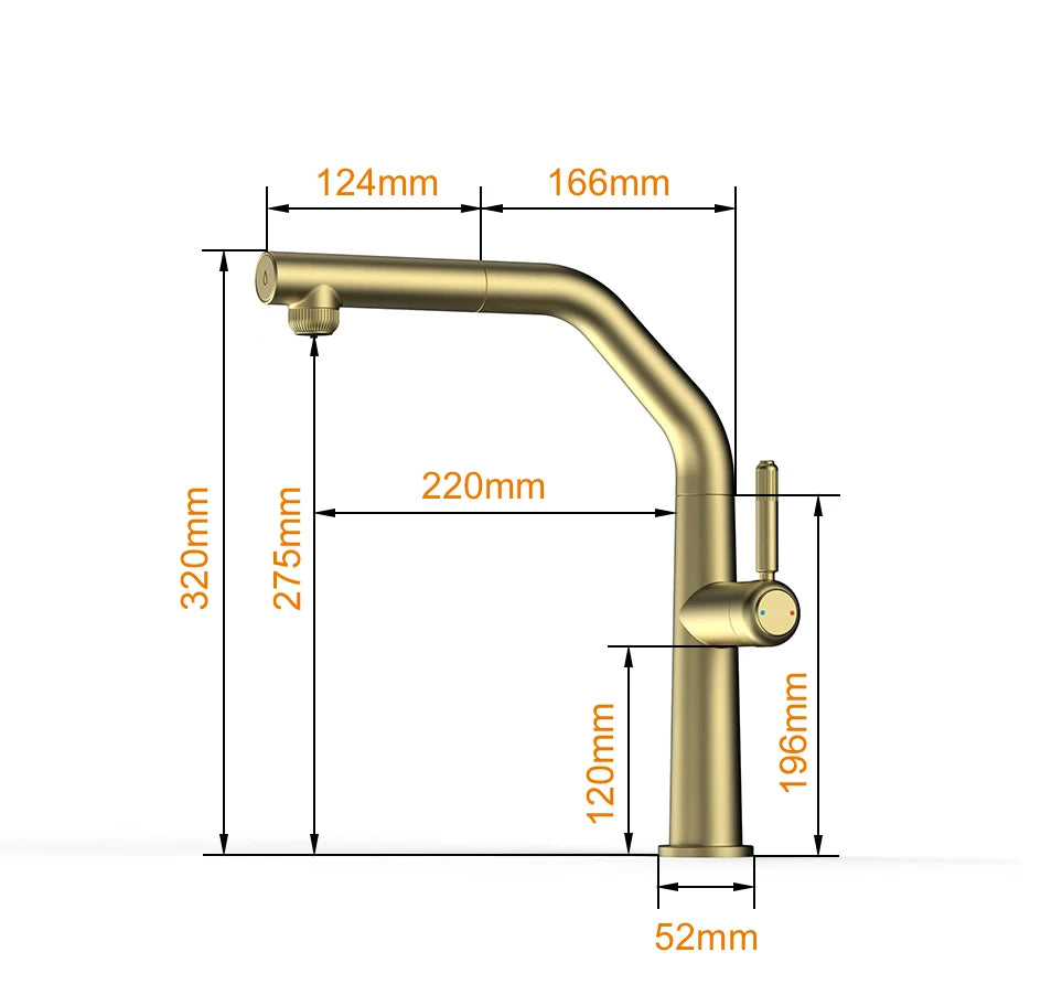 Vgx Gold Faucet Dual Spout Pure Drinking Water