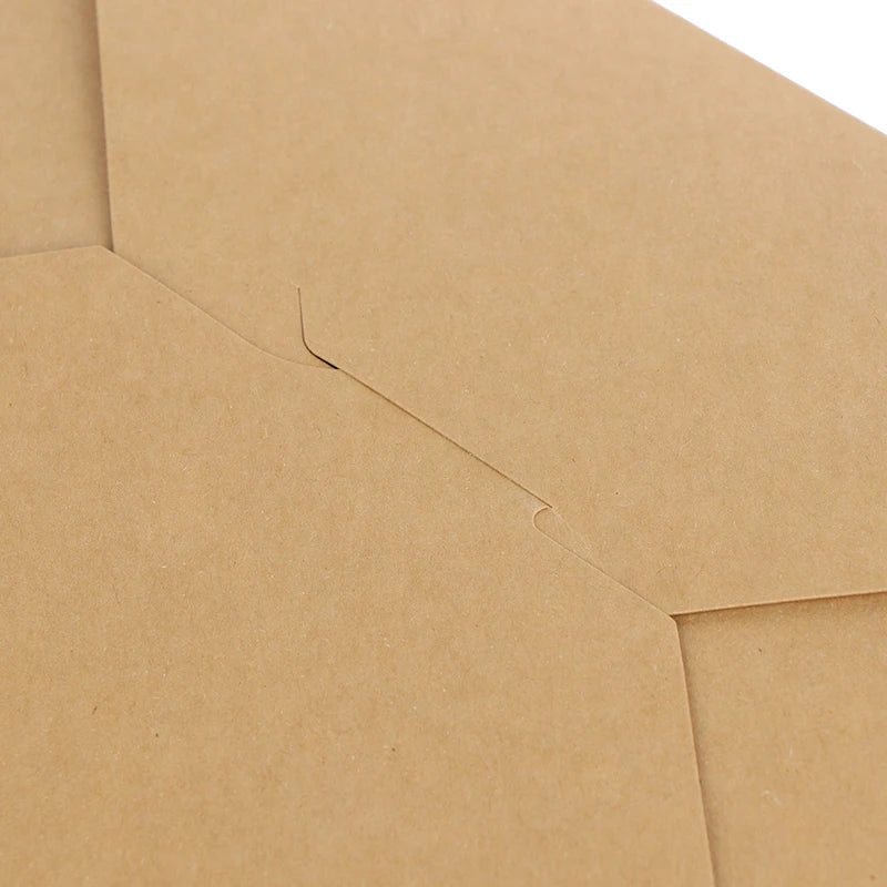 10pcs Disposable Fast Food Boxes Thickened Kraft Paper