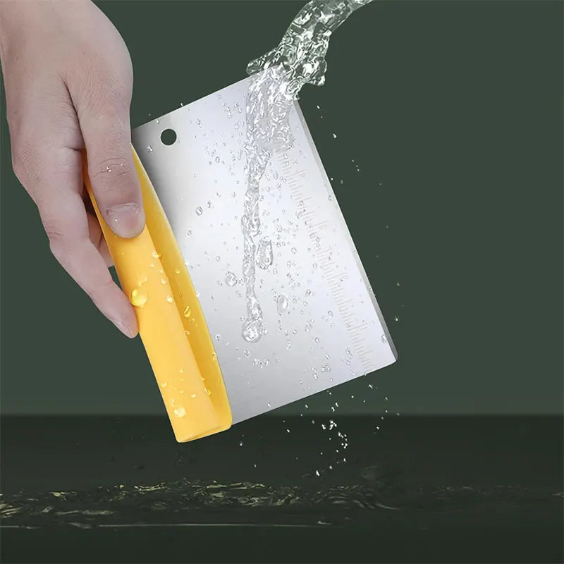 3-In-1 Dough Scraper Stainless Steel Bench Scraper Measurements