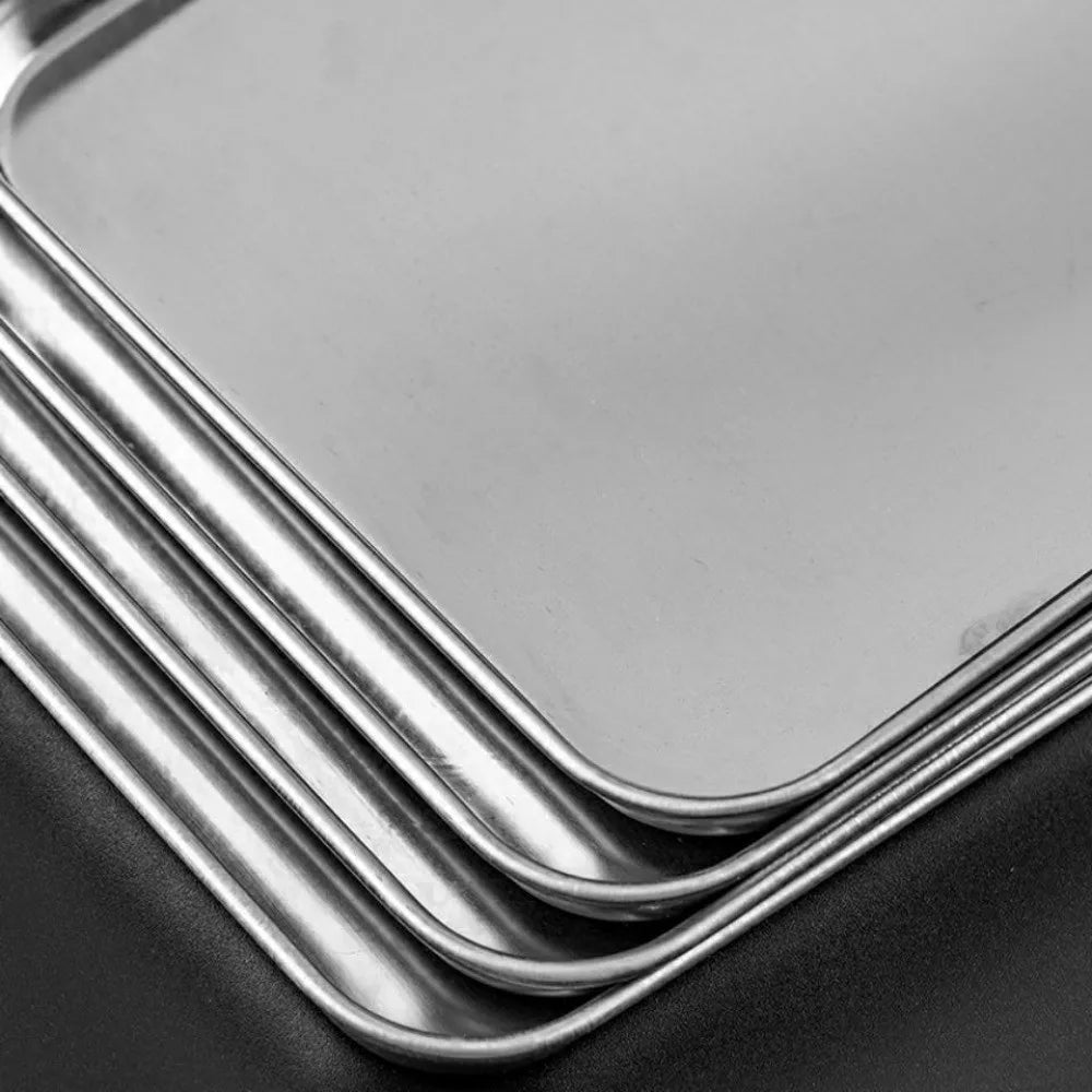 Food Grade Stainless Steel Tray Rust Resistant Rectangular