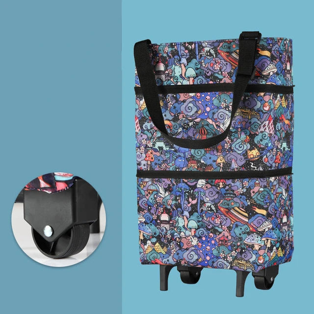 Folding Storage Bag High Capacity Shopping Food Organizer