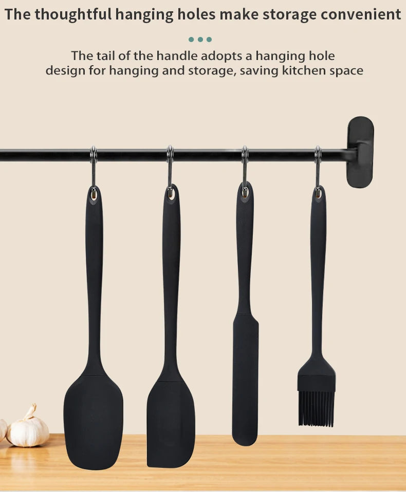 Silicone Kitchenware 6-Piece Cream Scraper Spatula Oil Brush