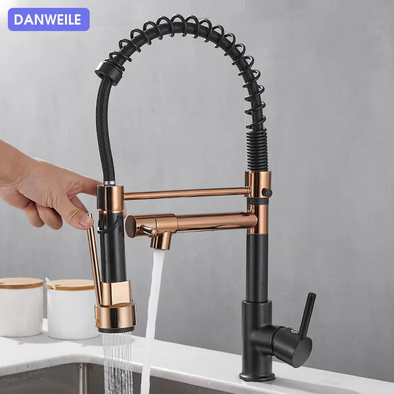 Gold Stainless Steel Faucet Cold Water Mixers Hole