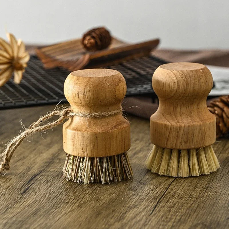 Eco-Friendly Durable Cleaning Brush Wooden Dish Brush Natural