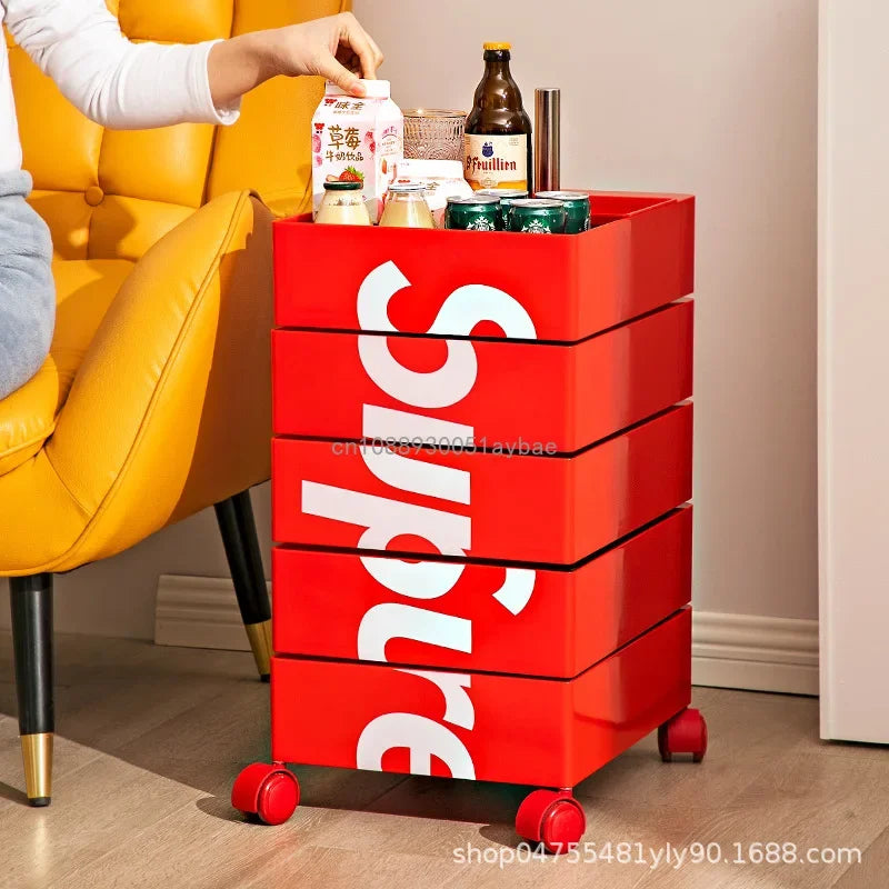 360 Rotating Removable Bedside Table File Cabinet Storage