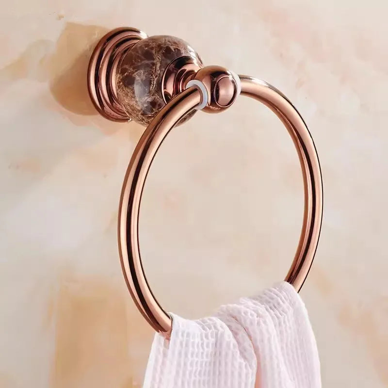 Bathroom Bath Shelf Rose Gold Paper Holder Towel