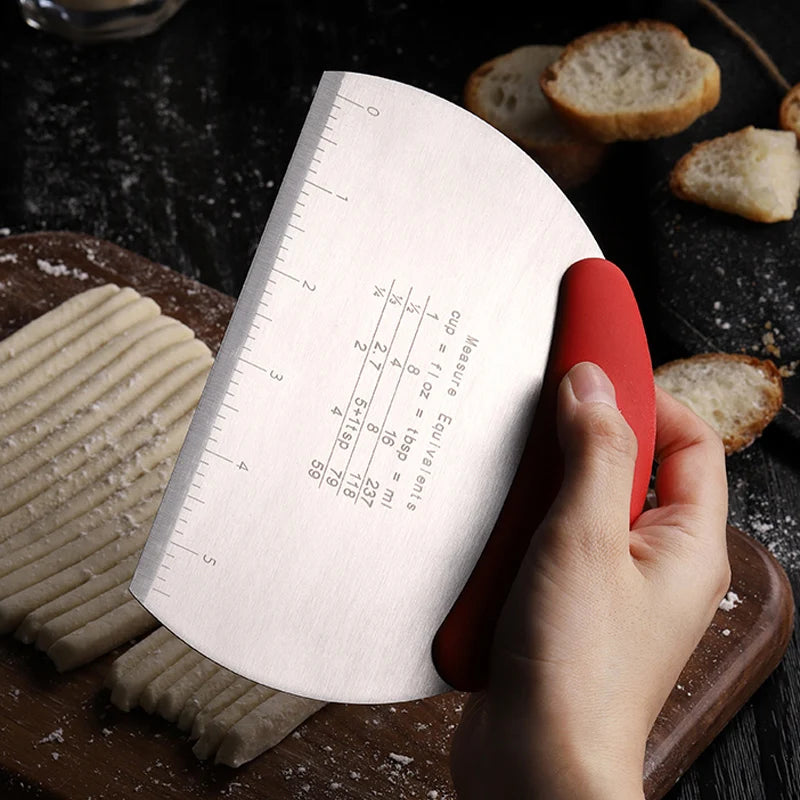Dough Scraper Stainless Steel Pastry Dough Cutter Semicircular