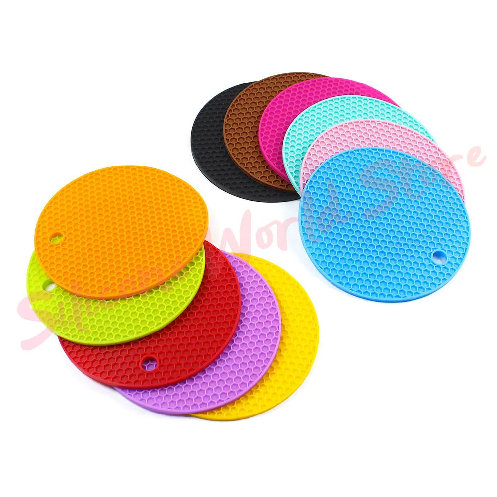 Silicone World Silicone Insulation Pad Round Honeycomb Mat