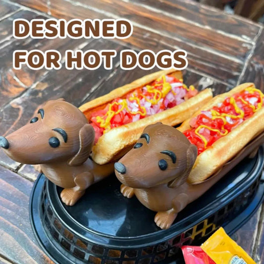 Lovely Funny Dachshund Dinner Plate Cute Shaped Sandwiches
